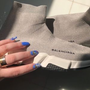SOLD Balenciaga Sparkly Lurex Speed Sneakers